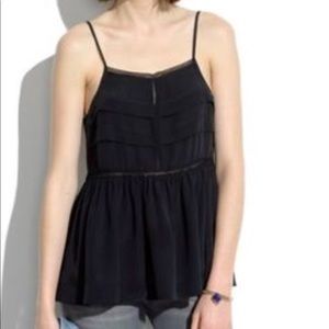 Madewell silk peplum cami